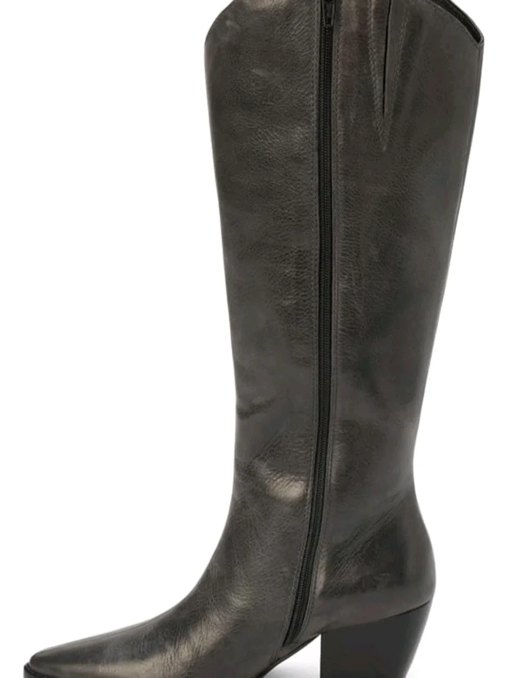 Matisse Black Over-the-Knee Pointed-Toe Leather Boots